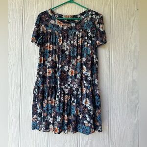 Storia Floral Short Sleeve Mini Dress